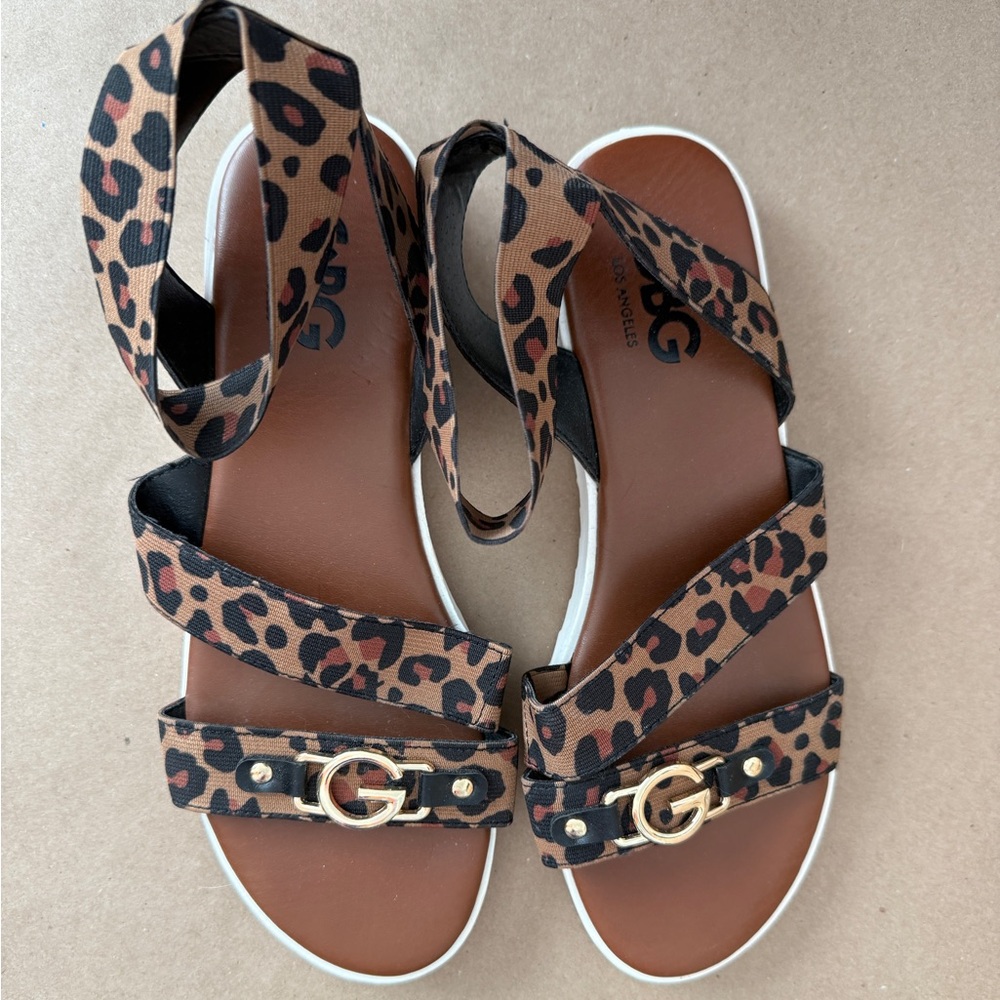 Cheetah Print Strappy Sandals Statement Summer Shoes
